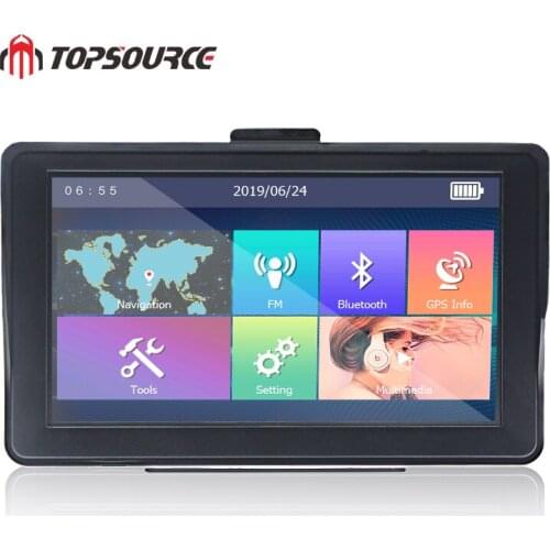 TOPSOURCE 7 inch Car Truck GPS Navigation 256M RAM 8gb Win CE6.0 FM Navigator Free Map For Europe/USA+Canada