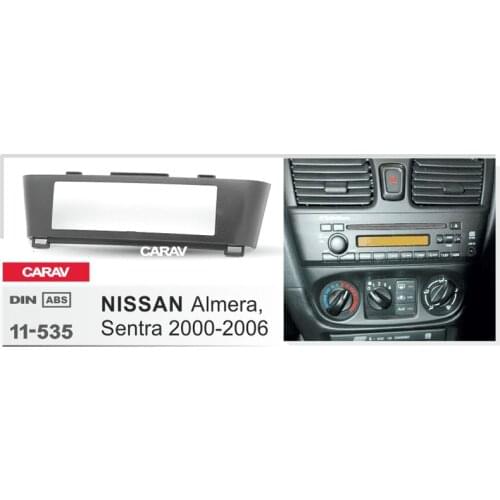 CARAV 11-535 Car Radio Fascia Panel for NISSAN Almera Sentra 2000-2006 Stereo Fascia Dash CD Trim Installation Kit