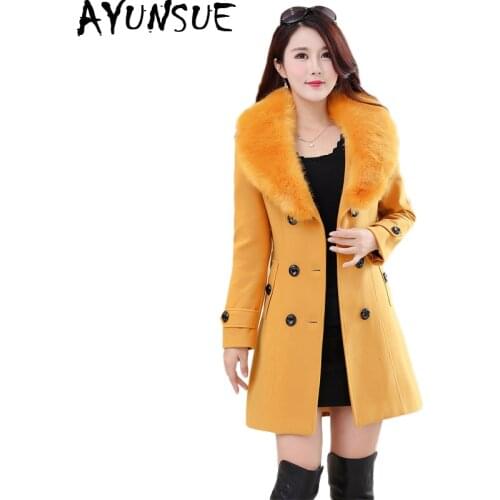 Женские шерстяные пальто AYUNSUE China At AliExpress