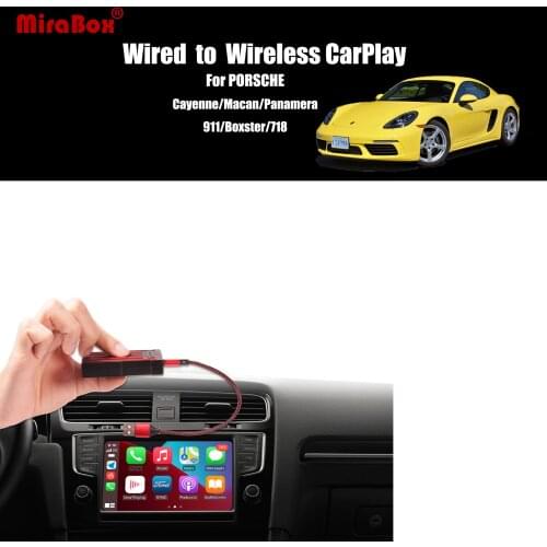 MiraBox Wireless Apple Carplay USB Dongle CarPlay USB Adapter for PORSCHE Cayenne/Macan/Panamera/911/Boxster/718