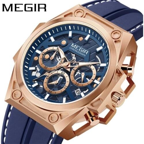 New Fashion Watch Men MEGIR Top Brand Sport Watches Mens Waterproof Quartz Clock Casual Military WristWatch Relogio Masculino