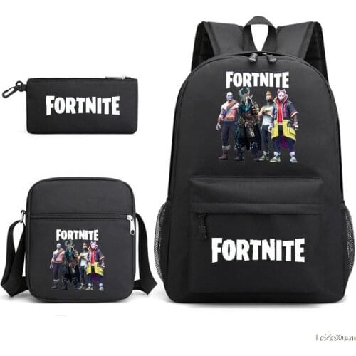 FORTNITE Backpack Men Women Travel Backpack Large Capacity Youth School Bag 3Pcs/Set Rucksack Students Shoulder Bags Daily Bags