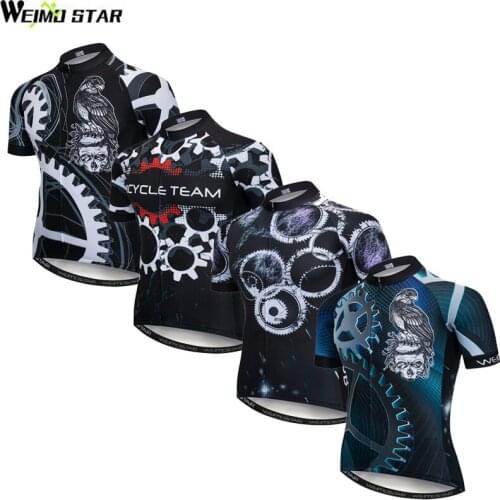 Weimostar Team Cycling Jersey 2018 Summer Men Cycling Clothing Tops Maillot Ciclismo Breathable MTB Bike jersey Downhill Shirt