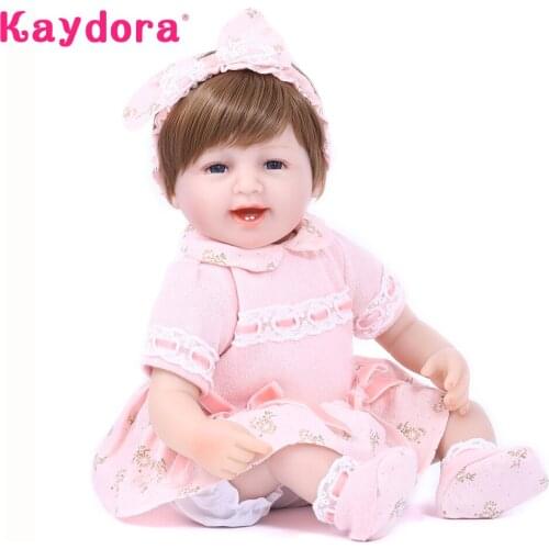 Kaydora Adorable reborn 42 CM Soft Silicone Reborn Baby Doll Girl Toys Realistic Dolls For Girls lol Toys for kids COLLECTION