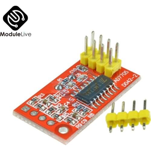 AD7705 Dual 16 bit ADC data acquisition module programmable input gain SPI interface