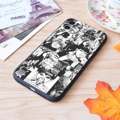 For iPhone Tokyo Ghoul Manga Collage Print Soft Matt Apple iPhone Case