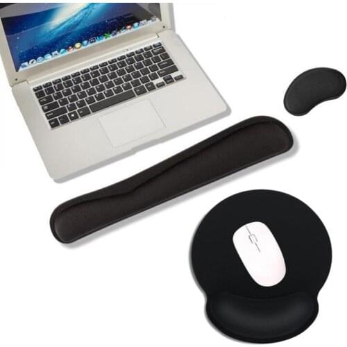 Soft Memory Foam Professional Optical Trackball PC Thicken Wrist Mouse Pad Wrist Comfort Mouse Pad Mat for Office Worker Gamer