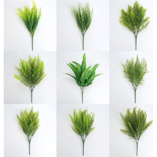 New Arrival Artifical Plant Plastic Green Persian Grass Eucalyptusa Green Grass for Indoor Home Garden Decoration