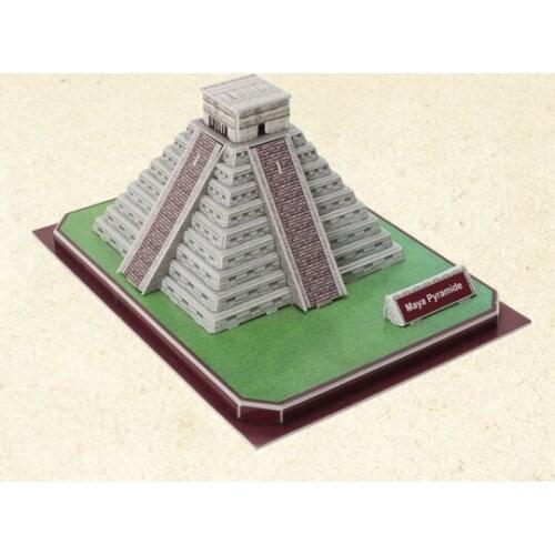 Puzzle paper fight inserted toy Plastic 2-4 Years 3d Three-dimensional Jigsaw Puzzle Paper Fight Inserted Mayan Pyramid