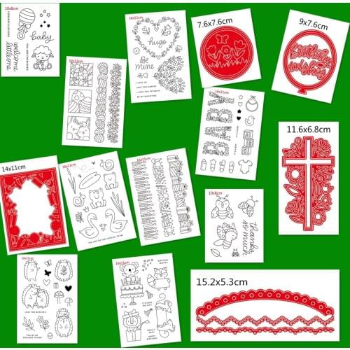 Transparent Clear stamps and metal cutting dies