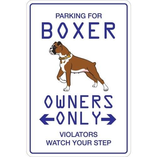 StickerPirate Parking for Boxer 8" x 12" Metal Novelty Sign Aluminum NS87