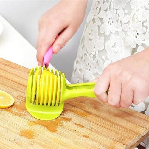 Tomato Slicer ABS Plastic Cutter Slicer Kitchen Gadgets Lemon Orange Onion Lemon Cutting Holder Kitchen Gadgets Cooking Tools