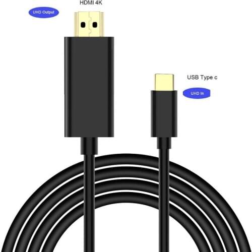 Type-C USB C To HDMI Cable For Macbook 4K HDTV Projector Computer Cable Monitor HDTV Adapter Cable For Galaxy S8 S8+ Plus