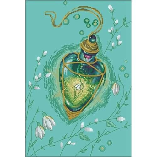 Spring magic bottle patterns Counted Cross Stitch 11CT 14CT DIY Chinese Cross Stitch Kits Embroidery Needlework Sets