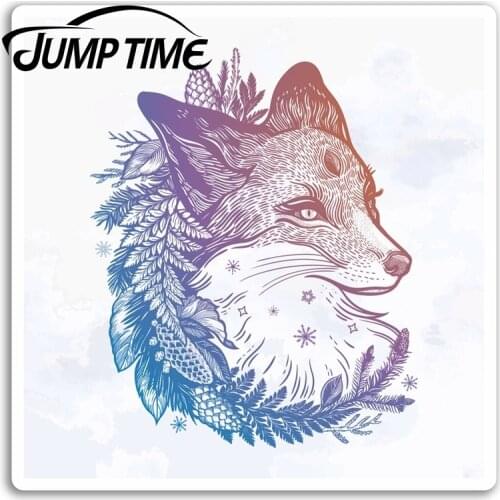 Jump Time Tribal Vixen Vinyl Stickers Wild Fox Sticker Luggage Laptop Car Assessoires Window Decals Car Wrap DIY