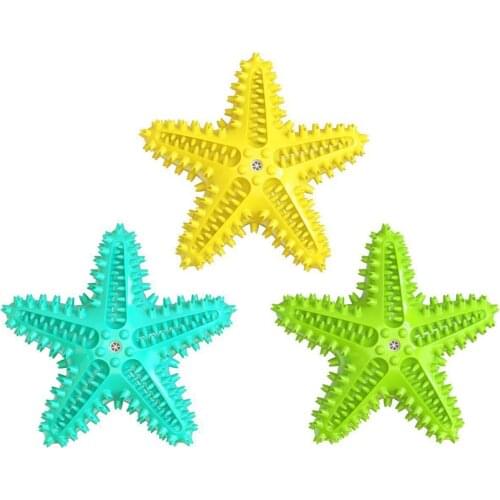 Star Shape Dog Toothbrush Squeaky Chew Toy | Pet Teeth Cleaning Stick | Dog Oral Care Toy for Small Medium Dogs