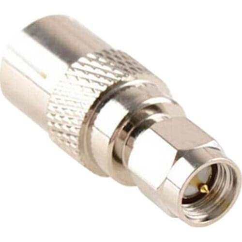 1pc Adapter IEC PAL DVB-T TV Female Jack To SMA Plug Male Connector Convertor Straight Nickel Plating