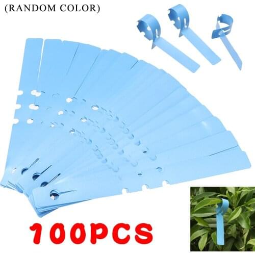 100pcs Plastic Plants Hanging Tags Labels Reusable Plant Markers Gardening Ring set For Garden Pots Nursery Flowers Supplies