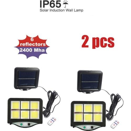 2pcs seperable LED Solar Light Outdoor Solar Lamp PIR Motion Sensor Solar Powered Spotlight Sunlight Street Light Waterproof rem