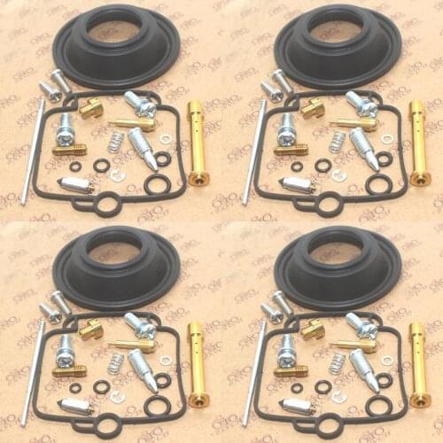 4SET For Suzuki GSF400 bandit 1991-1993 GSF400P Carburetor Repair Kit Seal Main Slow Jets Air Mixture Screws Float Valves