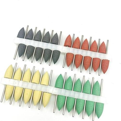 40pcs Mixed Dental SILICONE polisher 2.35mm Diamond polishing Burs Dental Lab Supplies