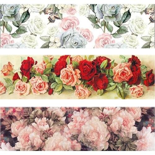 5D Diy Peony and Rose Flower Diamond Painting Cross Stitch Embroidery Mosaic Rhinestone Picture Home Decoration