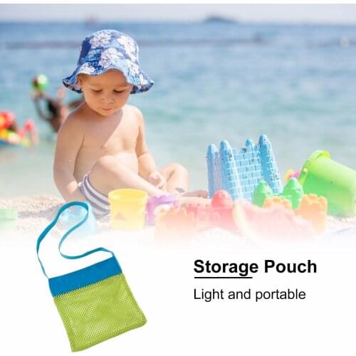 Kids Beach Toy Bag Large Durable Storage Tote Backpack Children Adult Storage Bags Mesh Shell Sand Beach Pouch Mesh Tote Bags