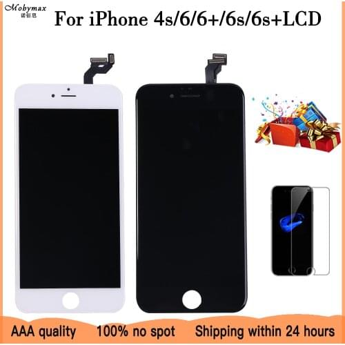 AAA Quality For iPhone 6 6s 7 6splus LCD Display Touch Screen Assembly 100% Brand New Screen Replacement Display+tempered glass