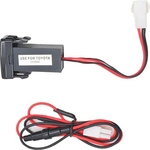 For TOYOTA Hilux VIGO Dual USB Audio Car Charger Led Phone USB Input Socket