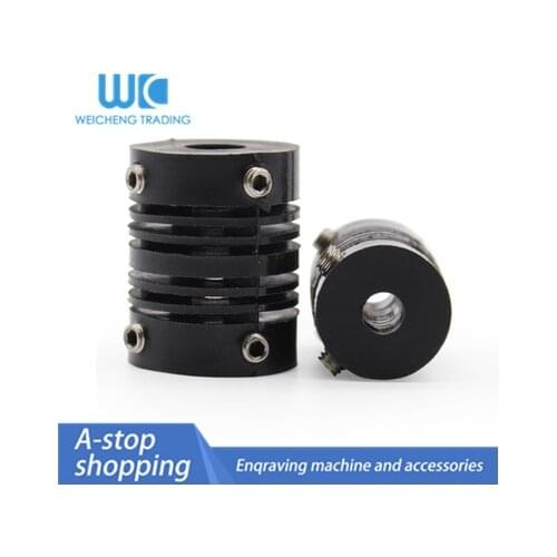 The elastic nylon plastic coupling is connected to the encoder coupler and the inner hole of the tight coupling is 4mm6mm8mm