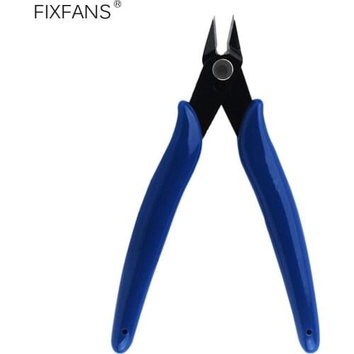 FIXFANS 5 inch Precision Cutting Pliers Wire Cable Cutter Diagonal Side Cutters Snips Flush Nipper Hand Tool for Electronics