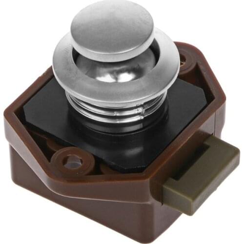 Mini Push Button Boat Mortorhome Showcase Door Catch Lock Van RV Caravans Yacht Furniture Drawer Cabinet
