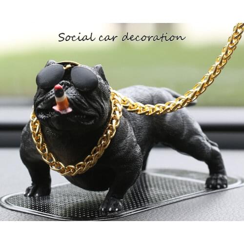 Simulation Toy Mini Models Car Home Decoration Dog Miniature Figurine Animal Model Resin Charms Adornos Para Casa Cute Lucky Dog