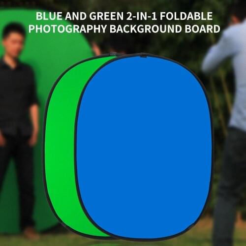2 In 1 Multifunctional Portable Background Blue-Green Screen Chroma Key Foldable Background PPopography Light Reflector