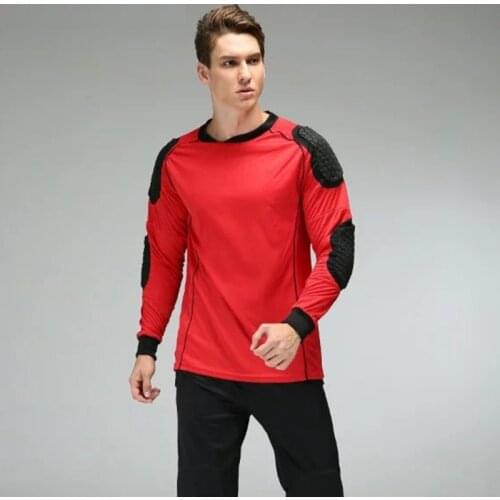 Men Soccer Goalkeeper Jerseys Rugby survetement Football Jersey Sponge Sports Shirts Goal keeper clothes Pants Custom Printing