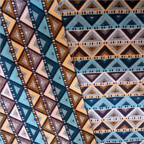 NF-12 100*148cm The New Geometric Jacquard Fabric Wave Cotton Linen Fabrics Handicraft Creative Household Fabrics For Sofa Shoes