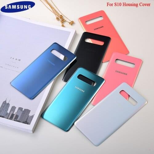 Original Samsung Galaxy S10 SM-G9730 Battery Back Cover 3D Glass Phone Housing Rear Door Replacement Case Shell Repair Parts