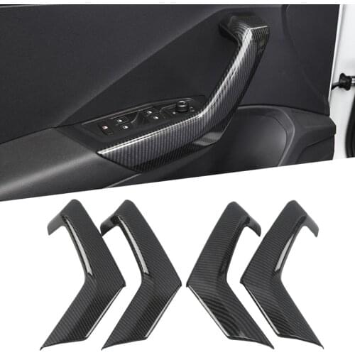 4PCS Interior ABS Door Armrest Decoration Strips Cover Trim Stickers For VW Volkswagen T-ROC 2017 2018 Left Hand Drive