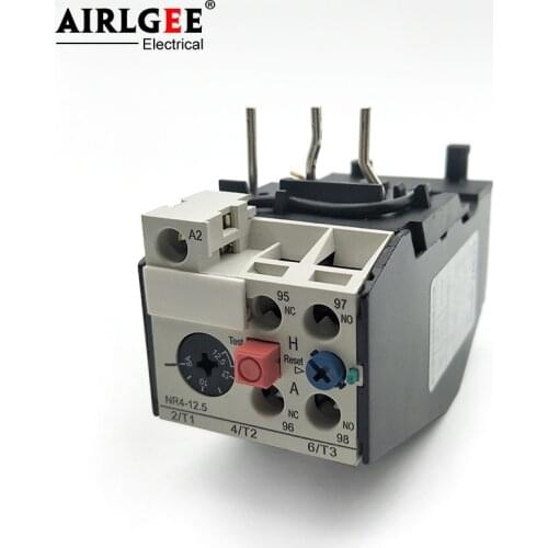 NR4(JRS2)-12.5 Adjustable Current Thermal Overload Relays 1/1.6/2/2.5/3.2/4/5/6.3/8/10/12.5/14.5A For CJX1-9/12 AC Contactor