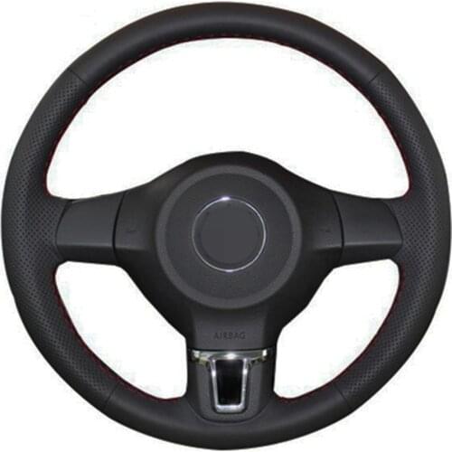 Car Steering Wheel Cover Artificial Leather Steering-Wheel For Volkswagen Golf 6 Mk6 VW Polo Sagitar Bora Santana Jetta Mk6