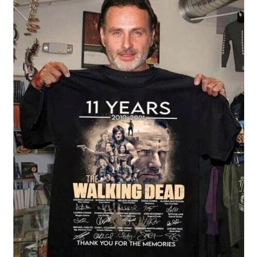 The Walking Dead Rick Grimes 11th Anniversary Fan Gift Men Tshirt S-5XL Black