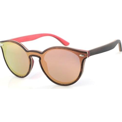Uv 400 Style Polarized Cat Eye Wood Layer Sunglasses Quality Ebony Maple Laminated Sun Glasses for Women Age