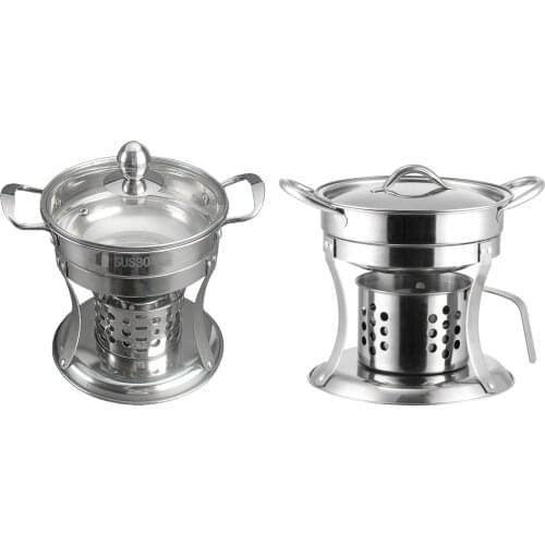 Chafing Dish Hot Cheese Fondue Set Melting Pot for Outdoor Travel Camping Picnic