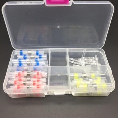 50Pcs&100Pcs Set Heat Shrink Wire Connectors Solder Sleeves Waterproof Fast Butt Terminals Terminator Electrical Electrician