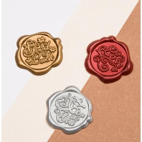 WCIC Adhesive Wax Seal Stamps Stickers Wedding Invitation Envelop Craft Decorative Wax Sealing Stamps Scrapbooking Sticker