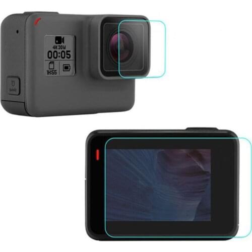 Tempered Glass Protector Cover Case For GoPro Go Pro Hero 5 6 Black 4 Session Camera Lens LCD Screen Hero5 Hero6 Protective Film
