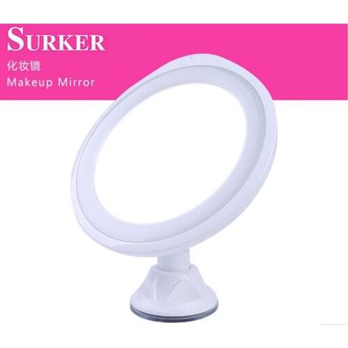 Surker MWLM320 Magnify X 7 Makeup mirror suction vanity mirror Rotary 360 degree 14 LED light HD single mirror battery