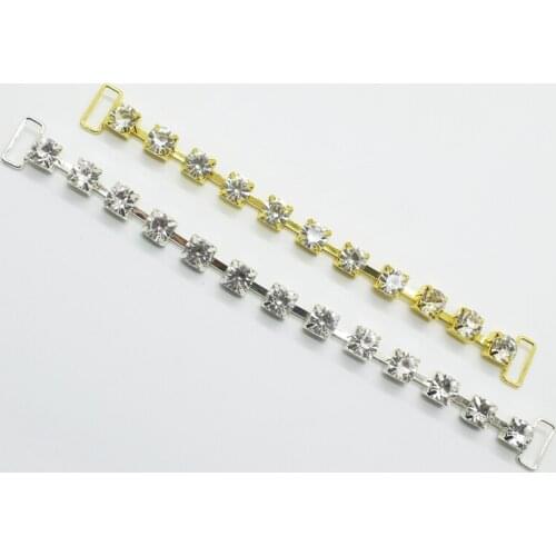 Gold Silver bottom Rhinestone Claw chain Diamond crystal Drill apparel material Accessories wedding Hand sewing design