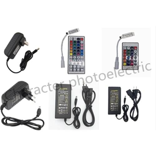 1X 24key / 44 key RGB IR Remote Controller DC 12V 3A/5A Power supply Adapter Transformer For 2835 3528 5050 SMD LED Strip Light