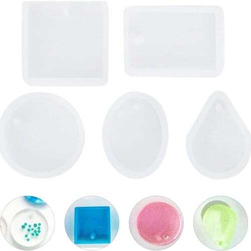 5PCS Silicone Jewelry Mold Pendant Mold DIY Casting Mould Craft Supplies